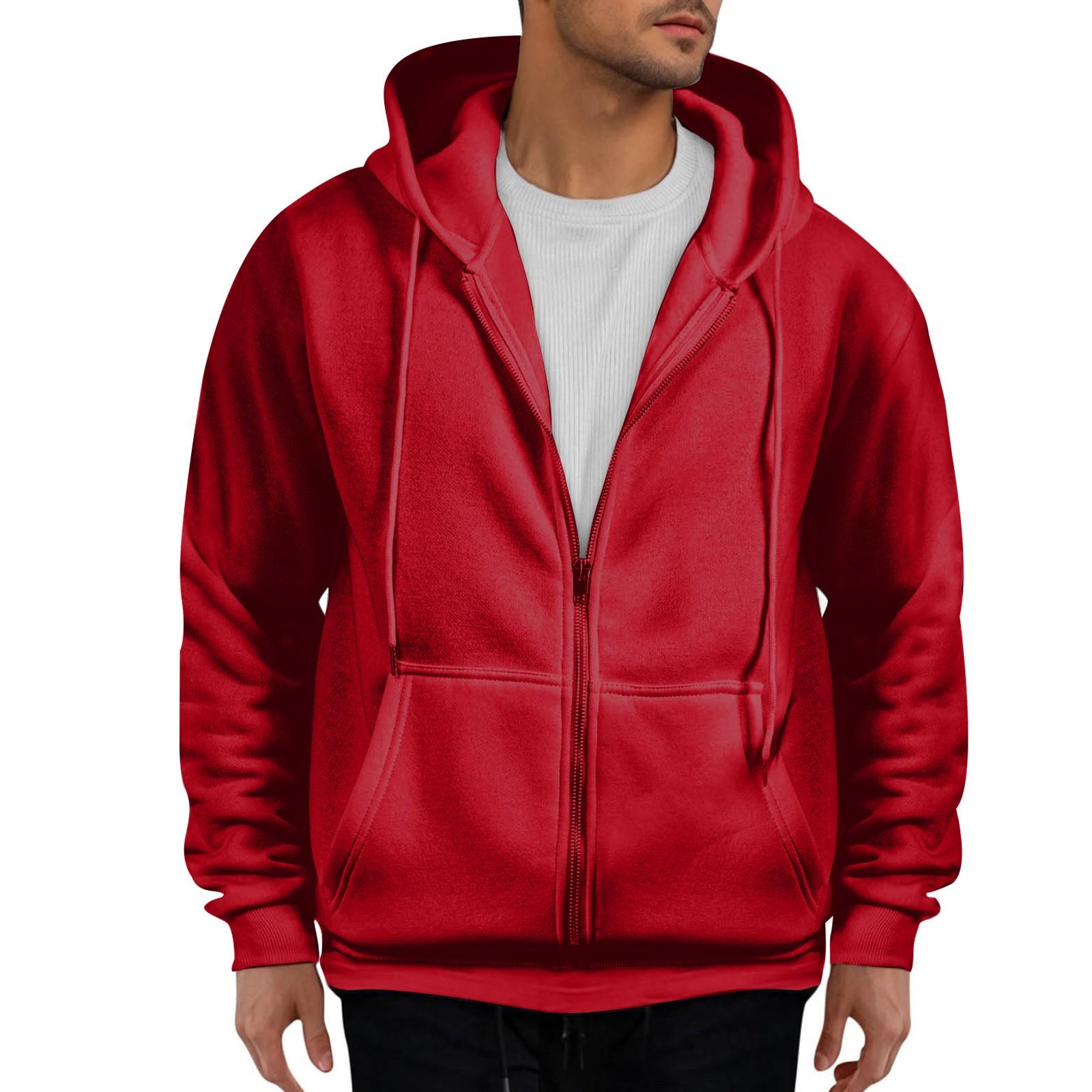 Sinking fish Heren Hoodie met trekkoord, lange mouwen, hoodie, sweatshirt met volledige ritssluiting, casual hoodie met zak XXL