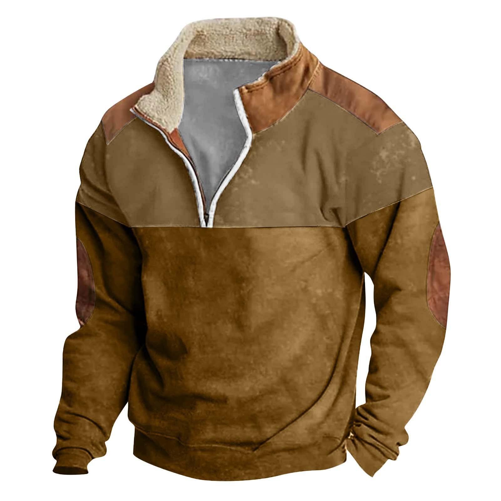 Wahaha123 Lente en heren staande kraag sweatshirt is outdoor casual truien tops M