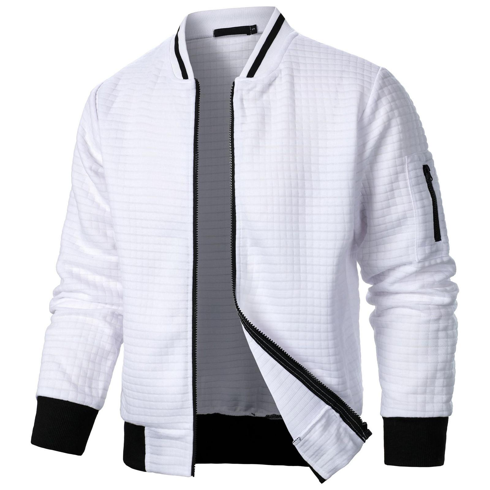YaseHasaki Heren Sweatshirt met rits, lange mouwen, modieuze casual trui met rits XL
