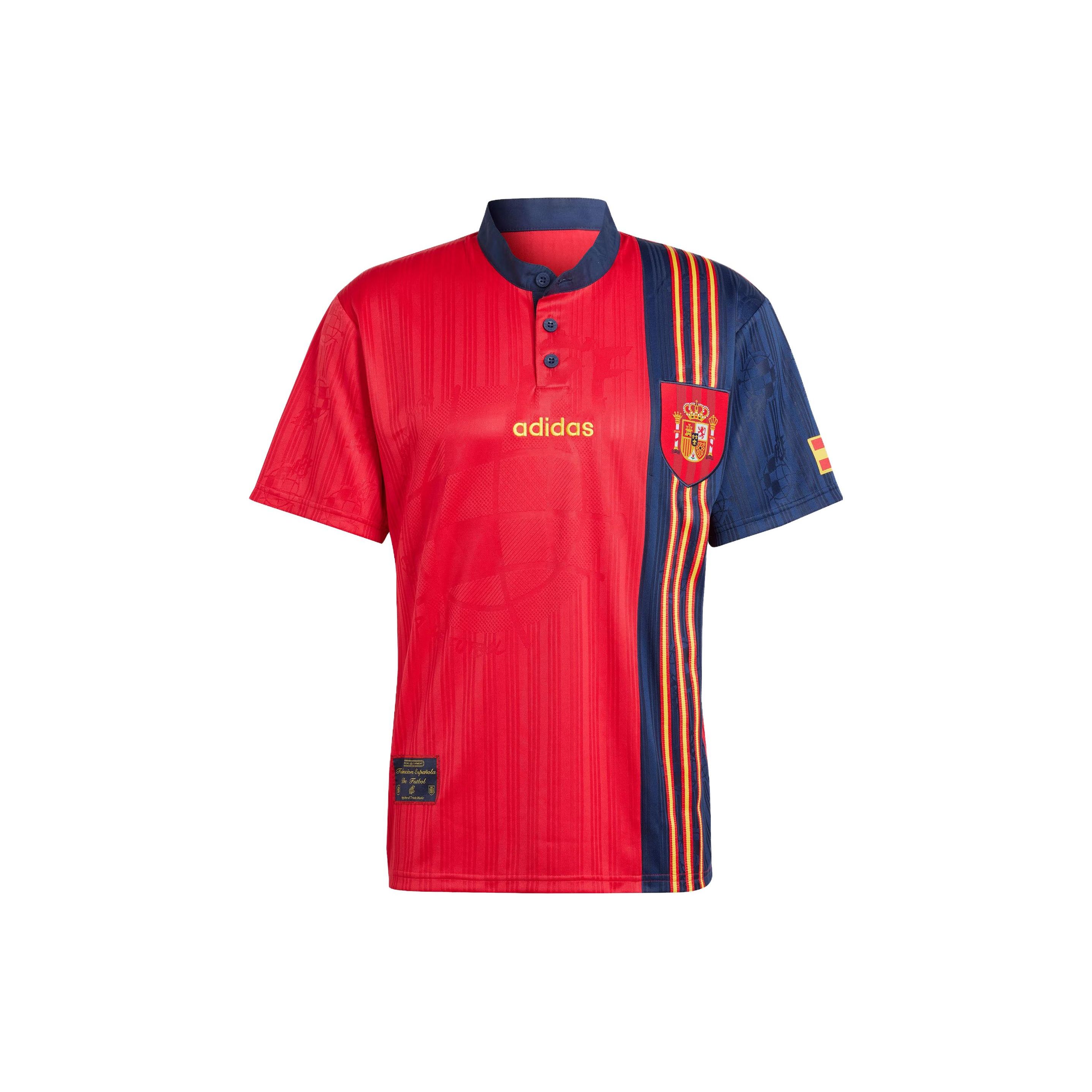 Adidas Spain 1996 Home Jersey Cultural Casual Sport Short Sleeve Men Tops Dark-Red IT7754 M