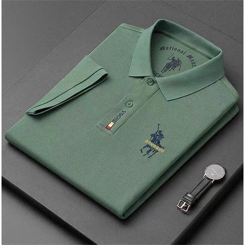 Steel giant Business Casual Strijkarm Geborduurd Heren Poloshirt XXXL groen