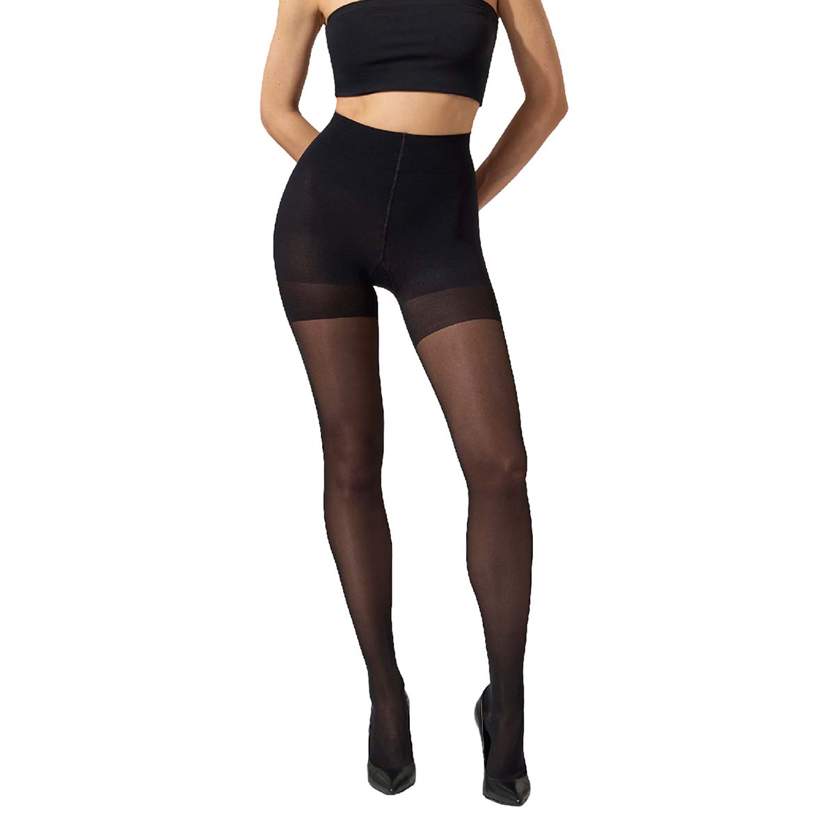 Wolford Miss W 30 die omhoog duwen pantys, zwart