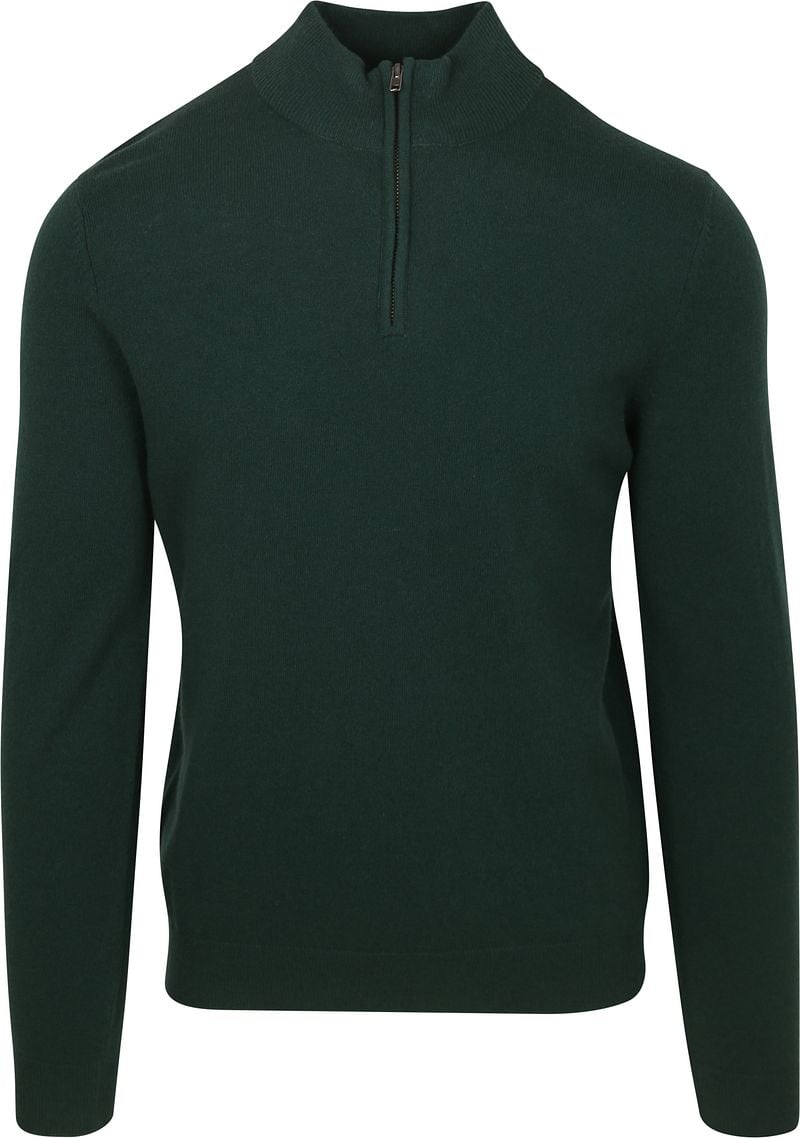 Steppin' Out Half Zip Trui Merinowol Caccia Groen