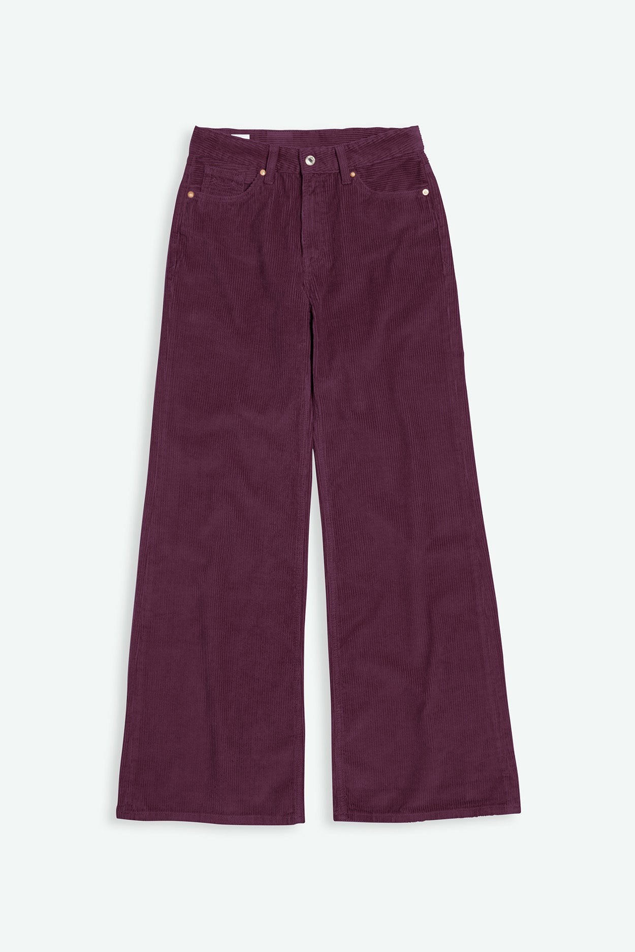 Kings Of Indigo Damen vegan Kordhose Jane Flare Mauve Wine