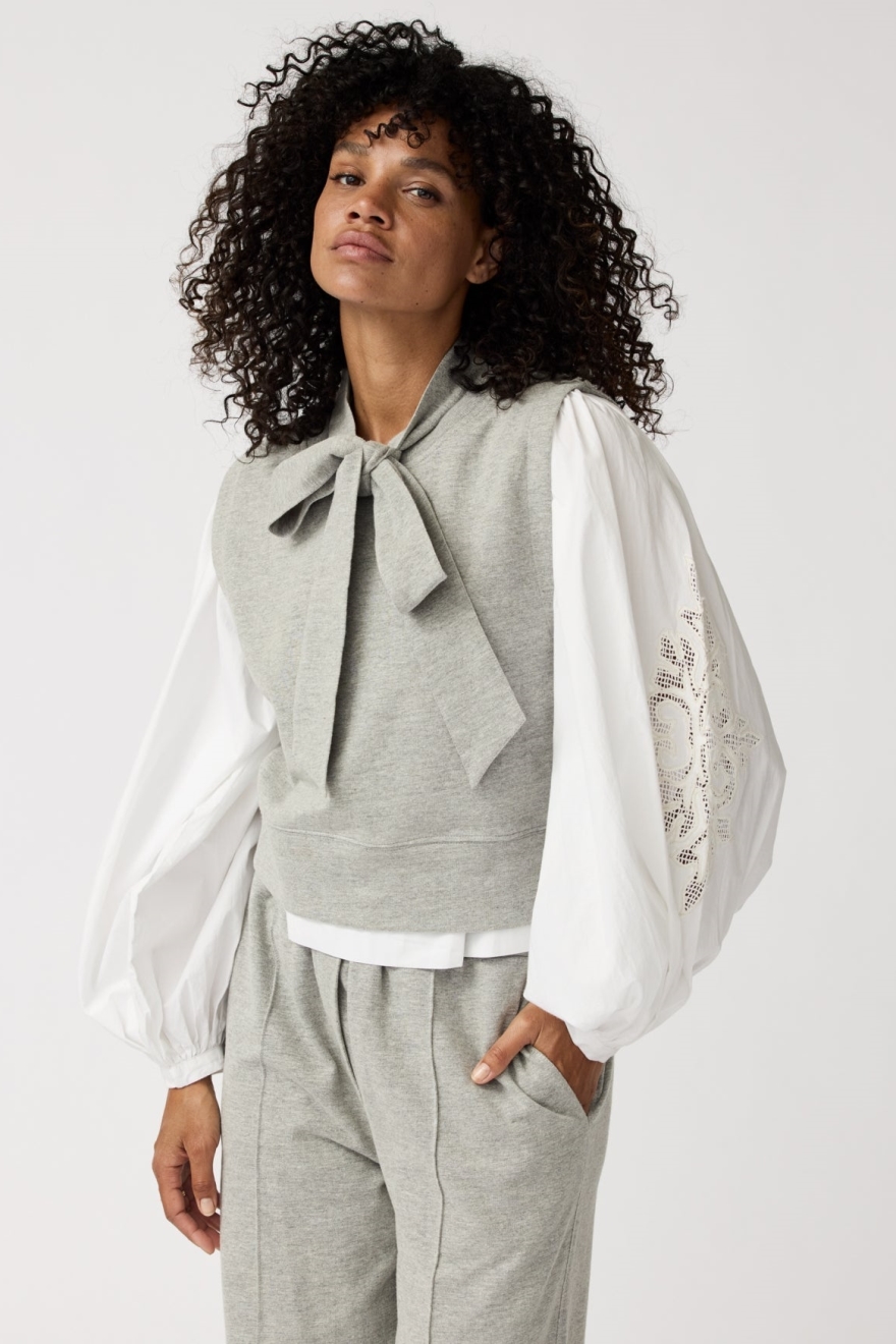 Alchemist Damen vegan Pullover Ärmellos Alice Grau Melange