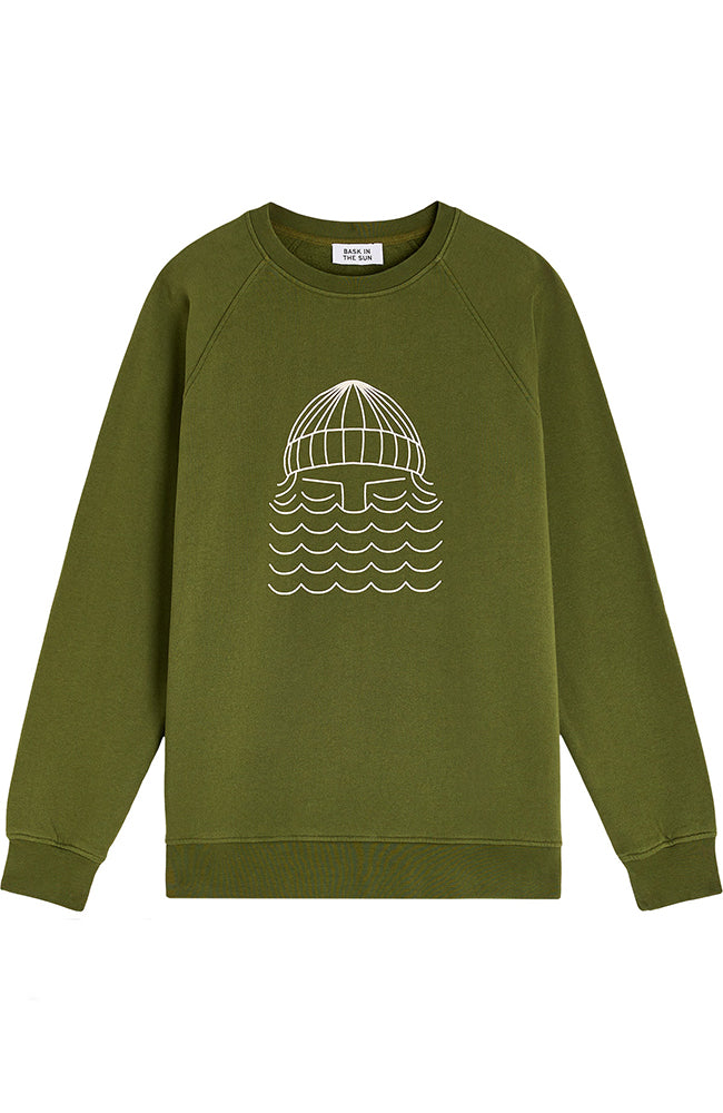 Bask in the Sun Herren vegan Sweatshirt To The Sea OlivgrÃ¼n
