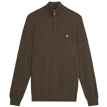 Lyle & Scott Trui Lyle & Scott KN2112VC CTTN MERINO QRTR ZIP JUMP-X863 ESPRESSO
