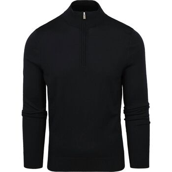 Suitable Sweater  Merino Half Zip Trui Zwart