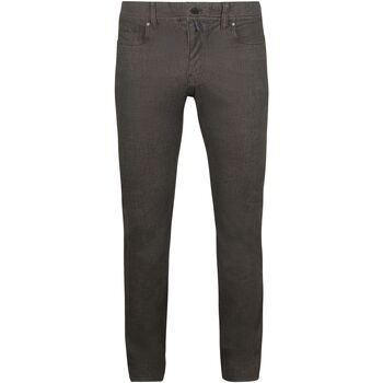 Pierre Cardin Broek  Broek Lyon Tapered Print Bruin