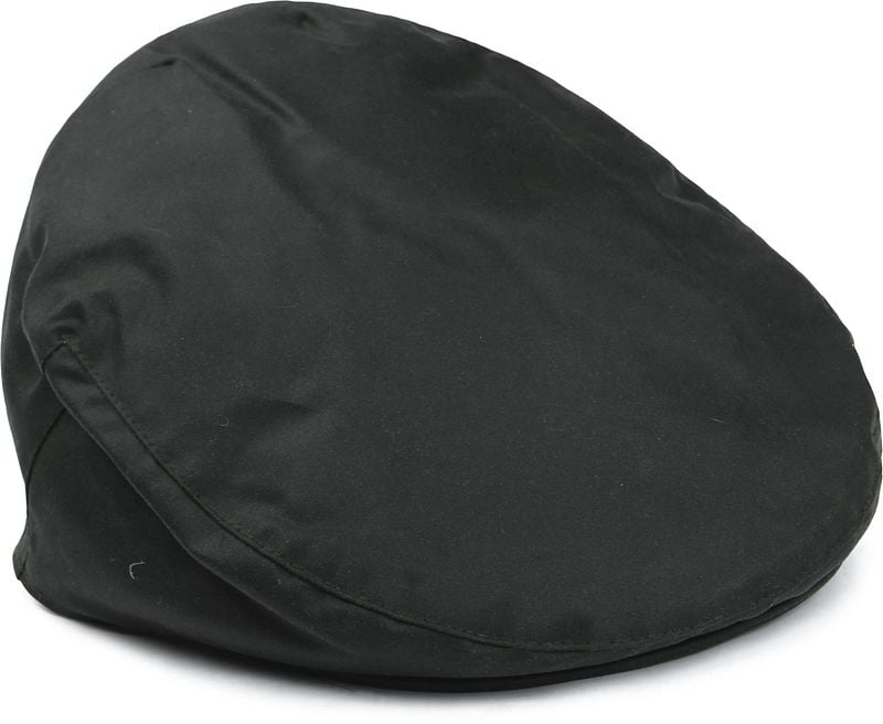 Barbour Wax Flat Cap Donkergroen