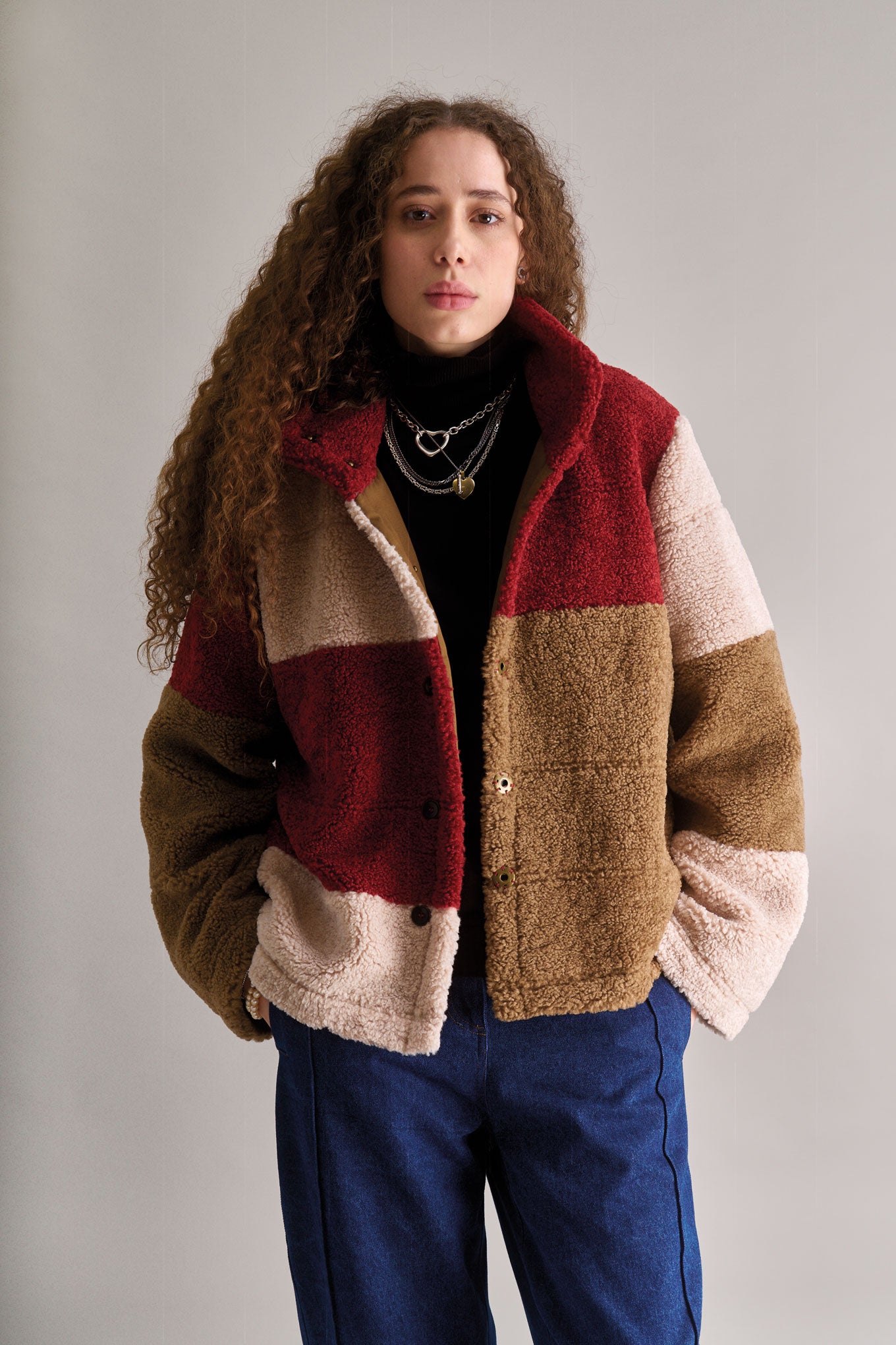 KOMODO Damen vegan Jacke Isobel Patchwork Multicolour