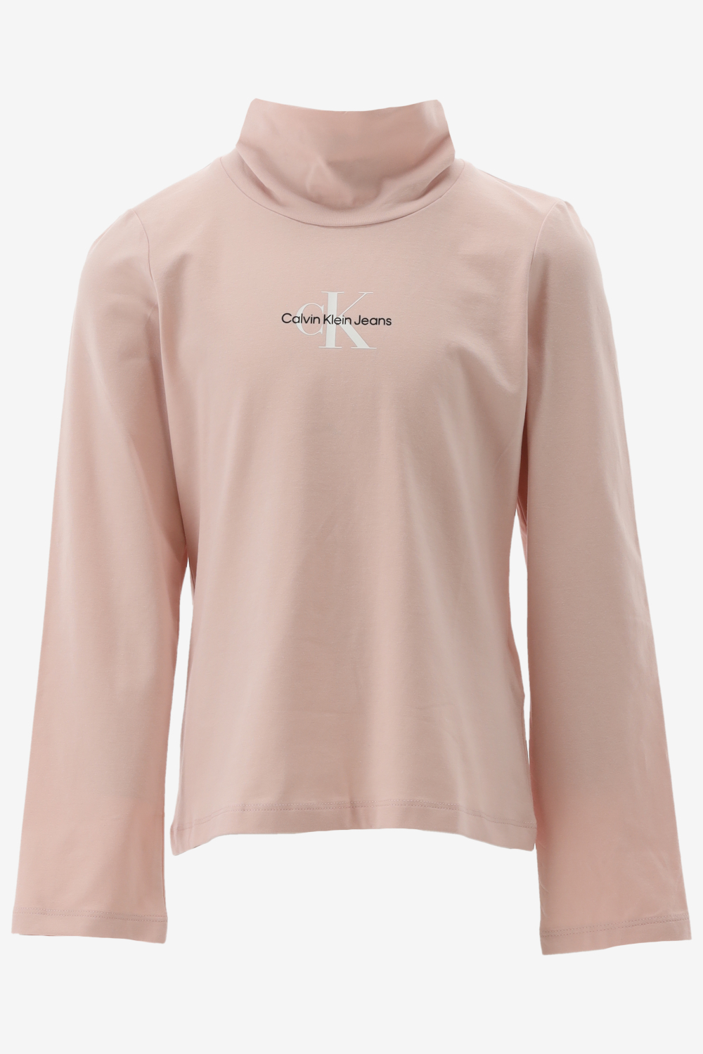 Calvin Klein Colshirt Monologo Ls Roll Neck Top voor kinderen tot 16 jaar en met logoprint