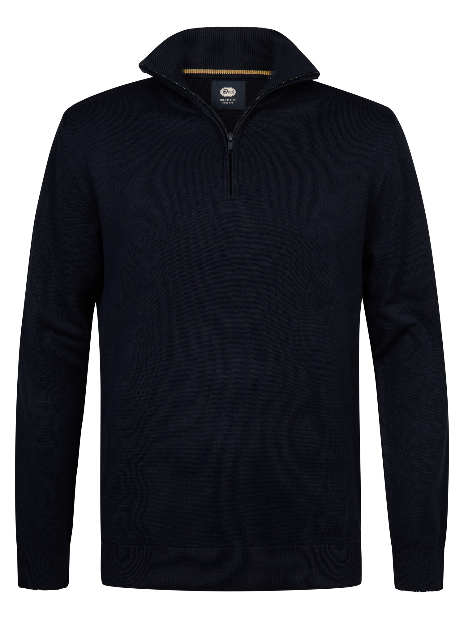 Petrol Industries men knitwear collar basic m-3050-kwc207 5092 royal