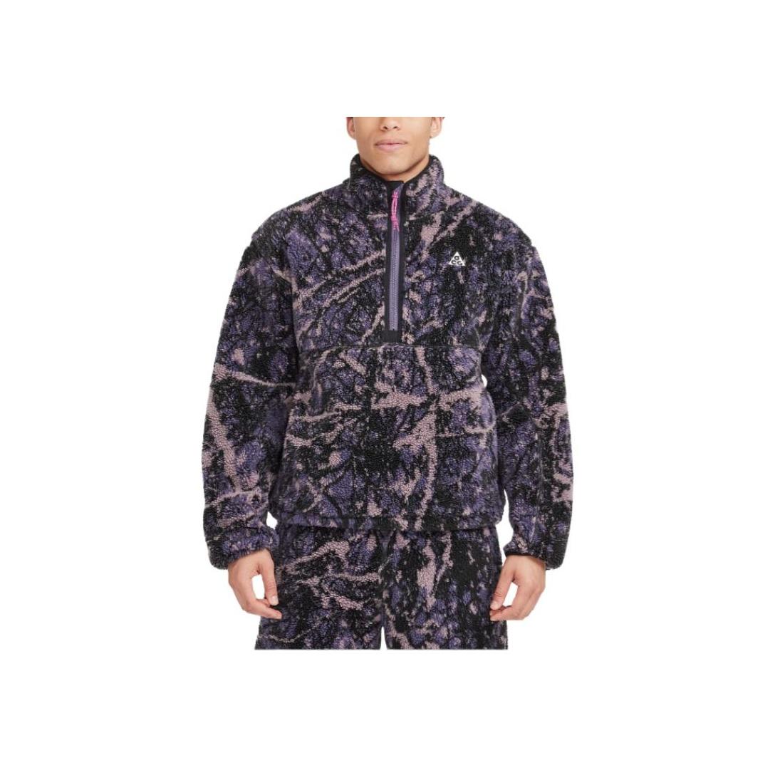 Nike ACG Canwell Glacier Fleece Jacket Dark Raisin/Black/Summit White Men Outerwear Multi-Color FZ8622-573 L