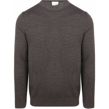 Profuomo Sweater  Pullover Merinowol Donkerbruin