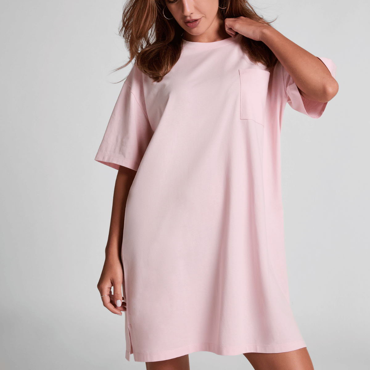Nightie nachtjapon, roze
