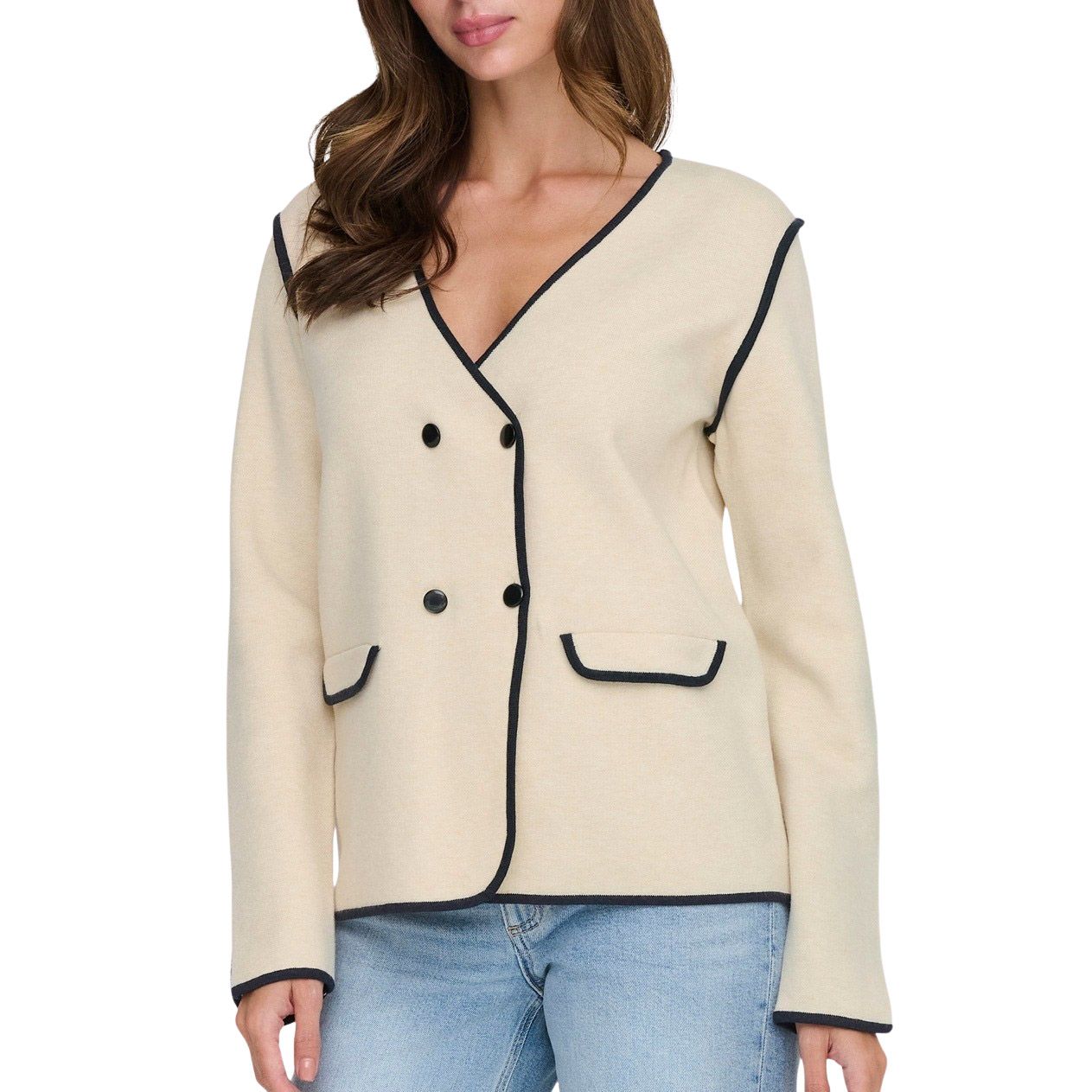 JDY Primeife Contrast Knit Blazer Dames
