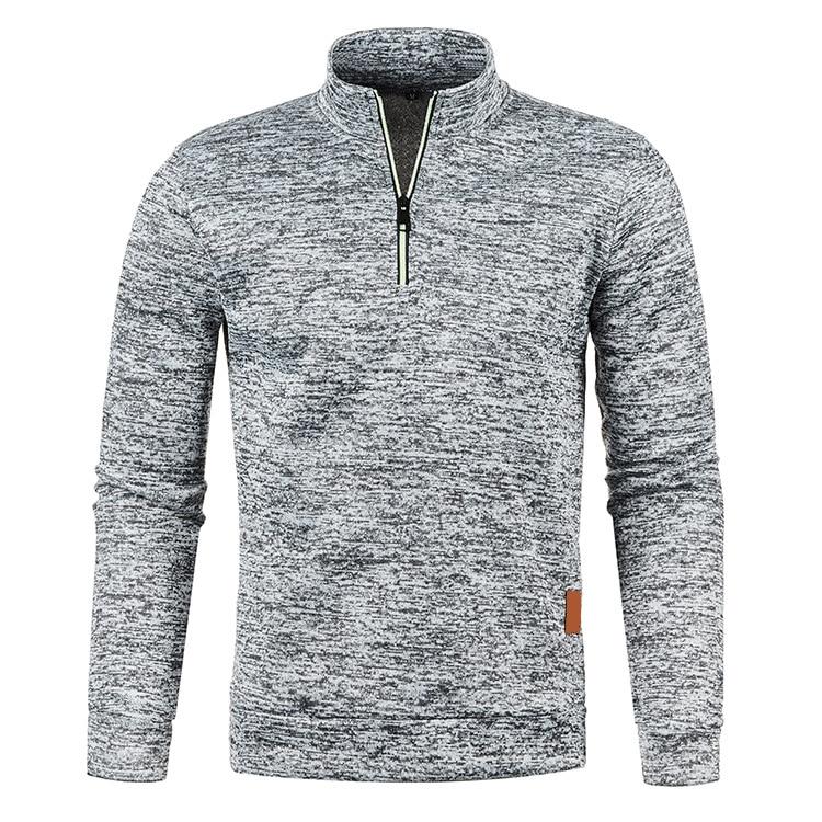 King Billion Effen Kleur Jas Heren Herfst Winter Lange Mouw Ritssluiting Stand Kraag T-shirts voor Heren Pullover Top Sport Mannelijk XXXXL