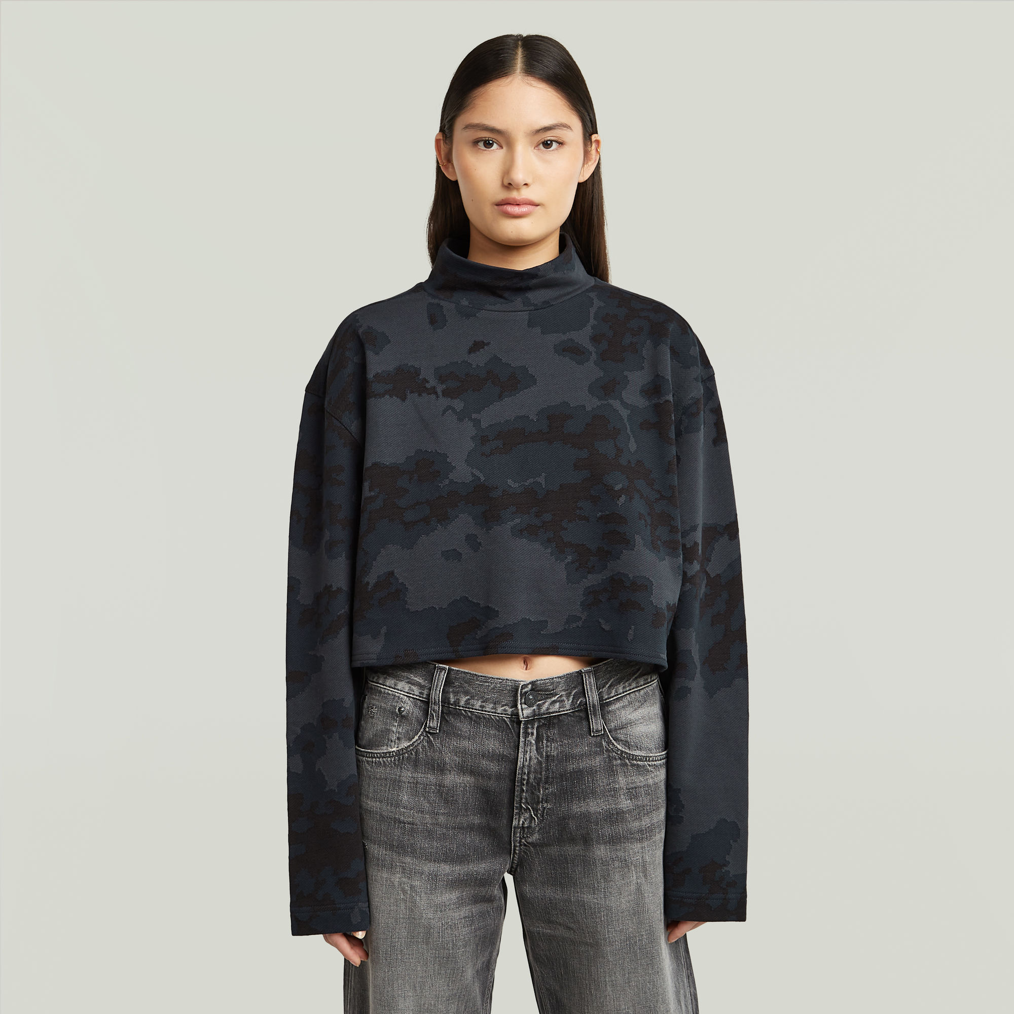 G-Star RAW Oversized Cropped Turtle Sweater - Meerkleurig - Dames