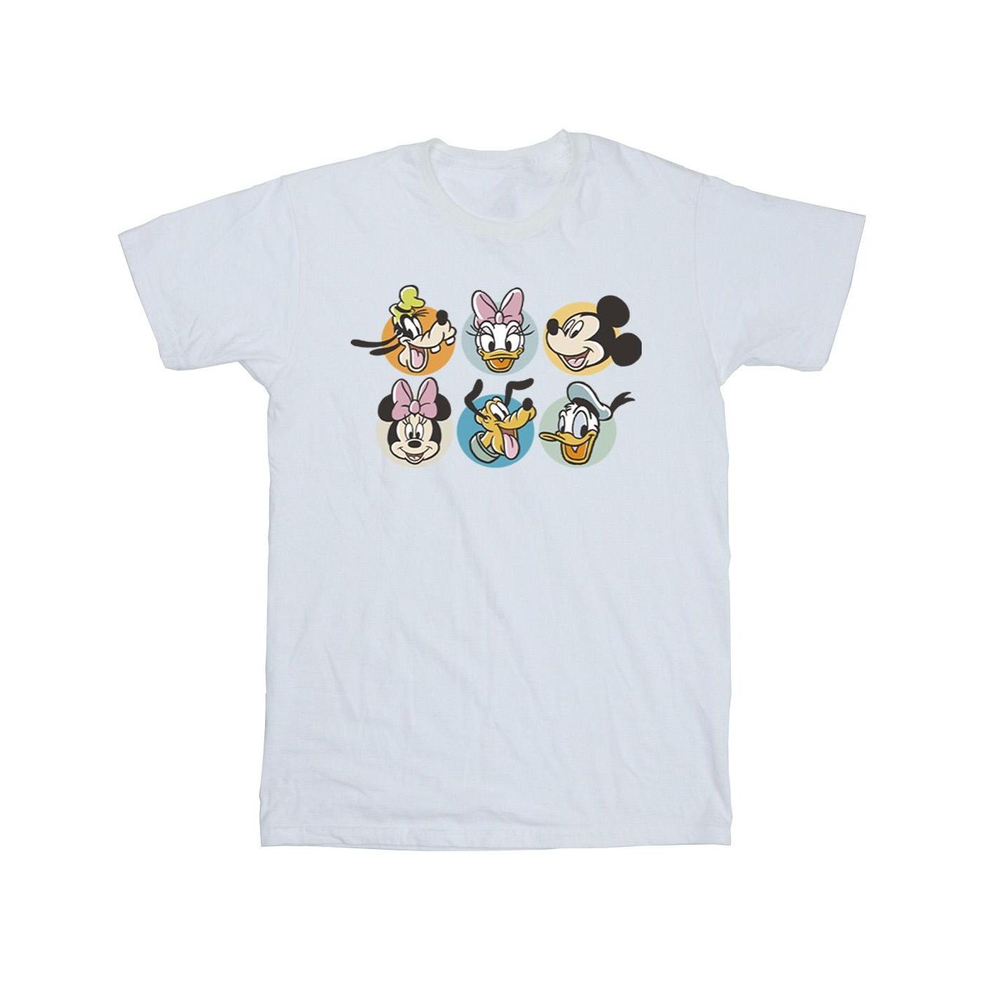 Disney meisjes Mickey Mouse en vrienden gezichten katoenen T-shirt 3-4 Years wit