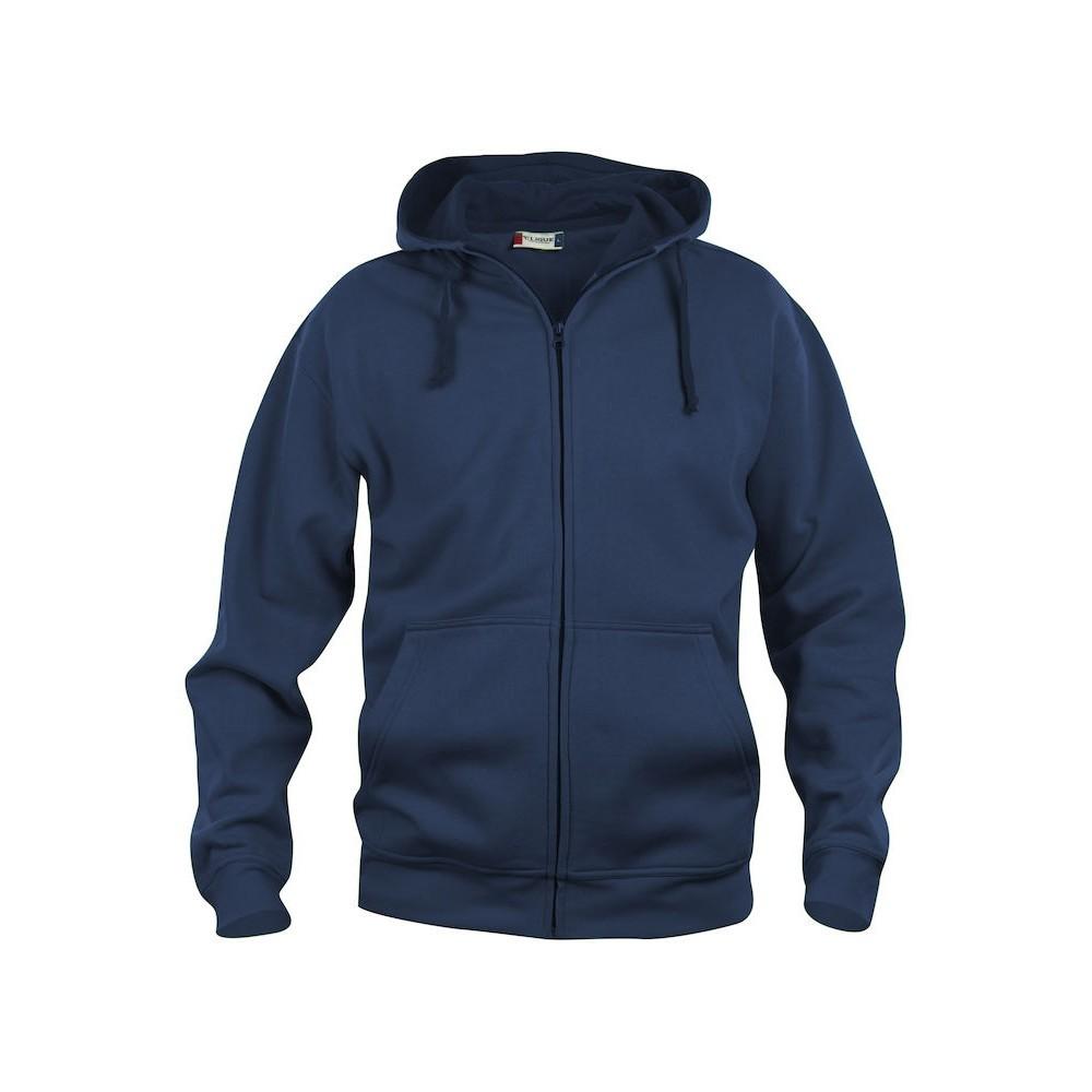 Pertemba FR - Apparel Clique Basic herenhoodie met volledige ritssluiting 5XL marineblauwe kleur