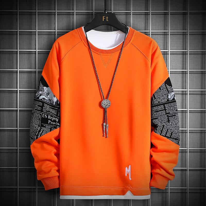 AKA005 Single Road Crewneck Sweatshirt Heren Lente Harajuku Oversized Japanse Streetwear Zwarte Hoodie Heren Sweatshirts Hoodies Mannelijk 4XL