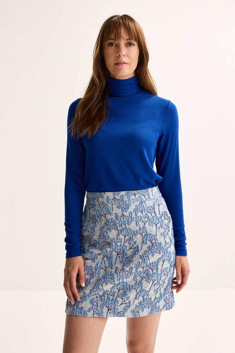 Améline Fijne Geribde Sous-pull Met Rolkraag