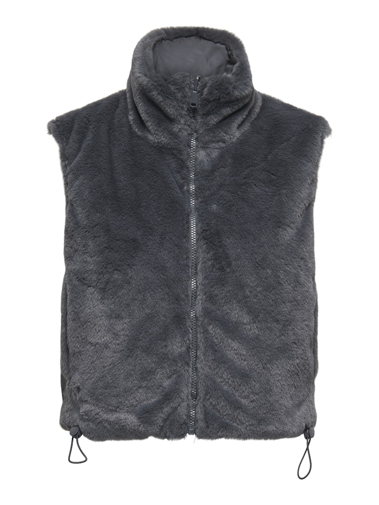 Only Onldana life faux fur waistcoat cc otw antraciet