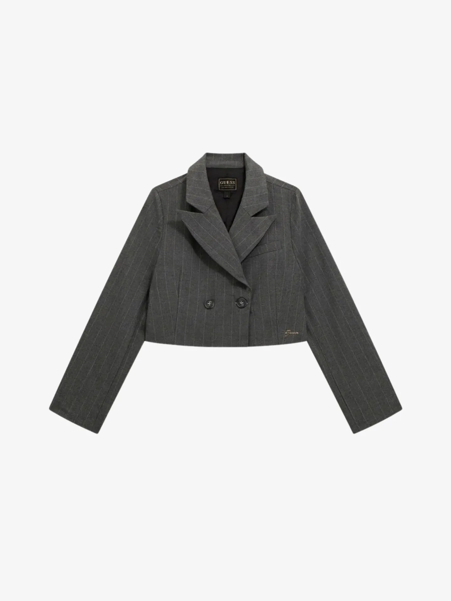 Guess Meisjes blazer pinstripe light grey melange