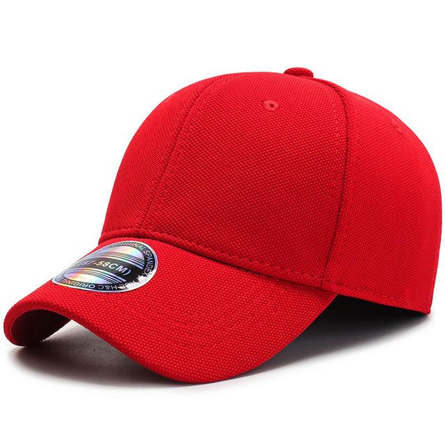 Headgear Ademende Heren Baseball Cap Gemonteerd Gesloten Volledige Cap Dames Outdoor Zonwering Sport Golf Caps Trucker Hoed Hiphop Hoeden Paar Hoed Reishoed rood