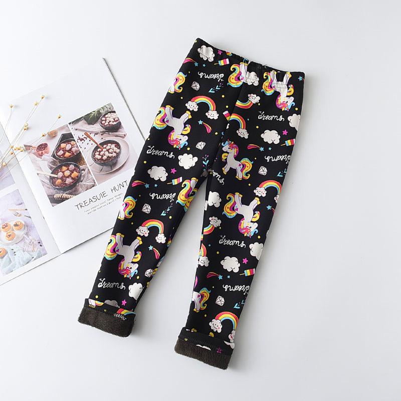 QEENRAAN Meisjes Leggings Herfst en Winter Dikke Warme Meisjes Broeken Kinderkleding 110
