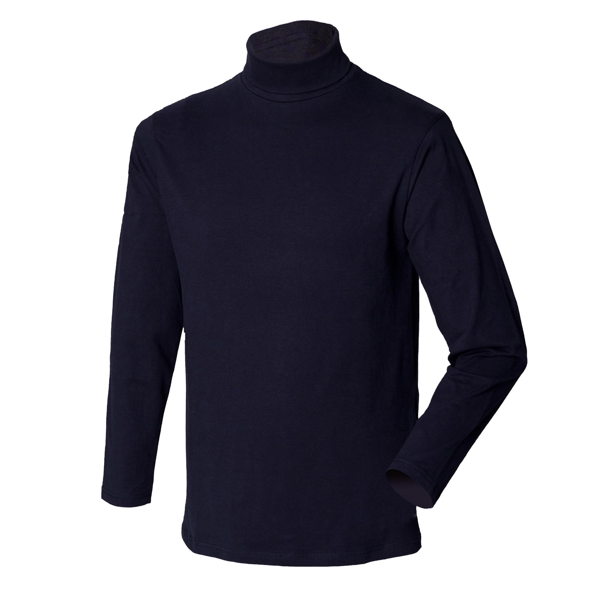 Henbury Katoenrijke top/sweatshirt met lange mouwen voor heren 2XL Vloot