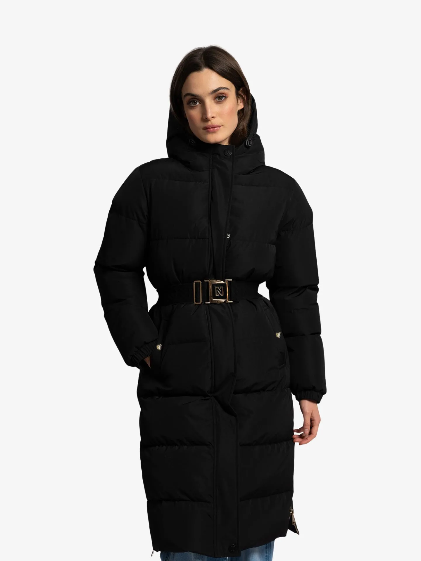 Nikkie Dames winterjas lynnwood long puffer zwart