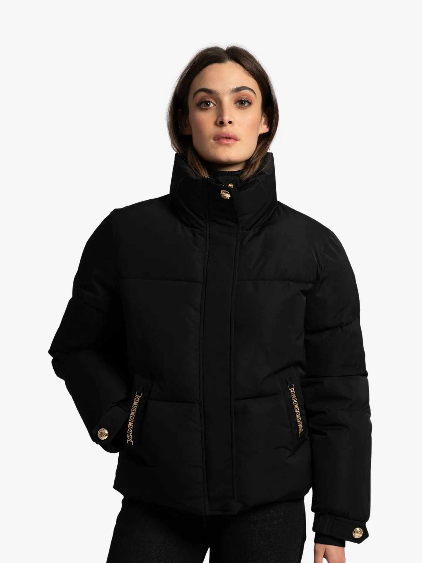 Nikkie Dames winterjas leeds puffer zwart