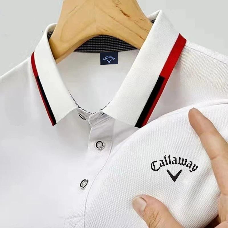 Lixin12 Callaway Geborduurde 2025 Nieuwe Zomer Poloshirt voor Heren Hoge Kwaliteit Casual Comfortabel en Ademend T-shirt met Korte Mouwen voor Heren XL