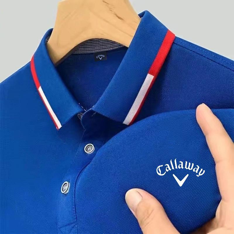 Lixin12 Callaway Geborduurde 2025 Nieuwe Zomer Poloshirt voor Heren Hoge Kwaliteit Casual Comfortabel en Ademend T-shirt met Korte Mouwen voor Heren XL