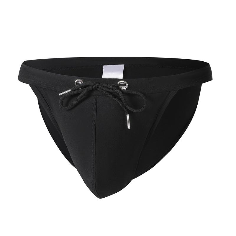 1Traveling Heren Zomer Kleding Trekkoord Sexy Effen Kleur Comfortabele Stof Zwembroek Strand Badpak Driehoekig Zwempak 2XL