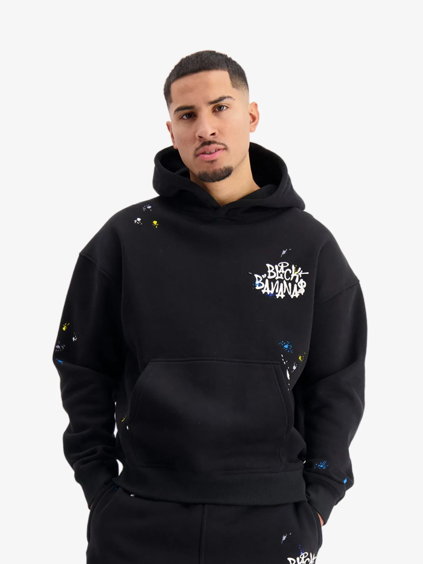 Black Bananas Heren hoodie painter zwart