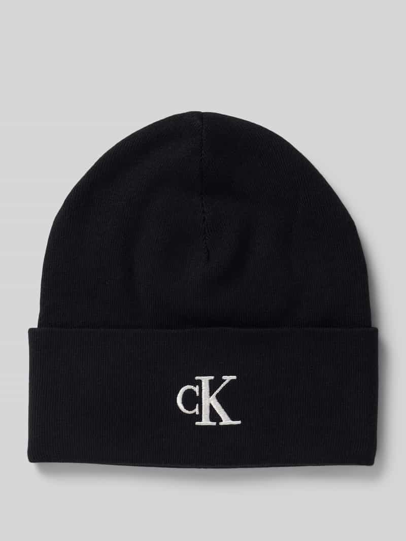 Calvin Klein Gebreide muts CK FINE RIB BEANIE