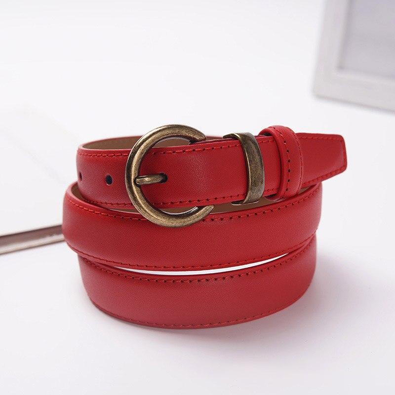 COOLERFIRE FASHION Damesriemen Echt leer Pin Buckle-riemen voor dames Vintage voor jeans Hoge kwaliteit designerriem LD2109 105CM