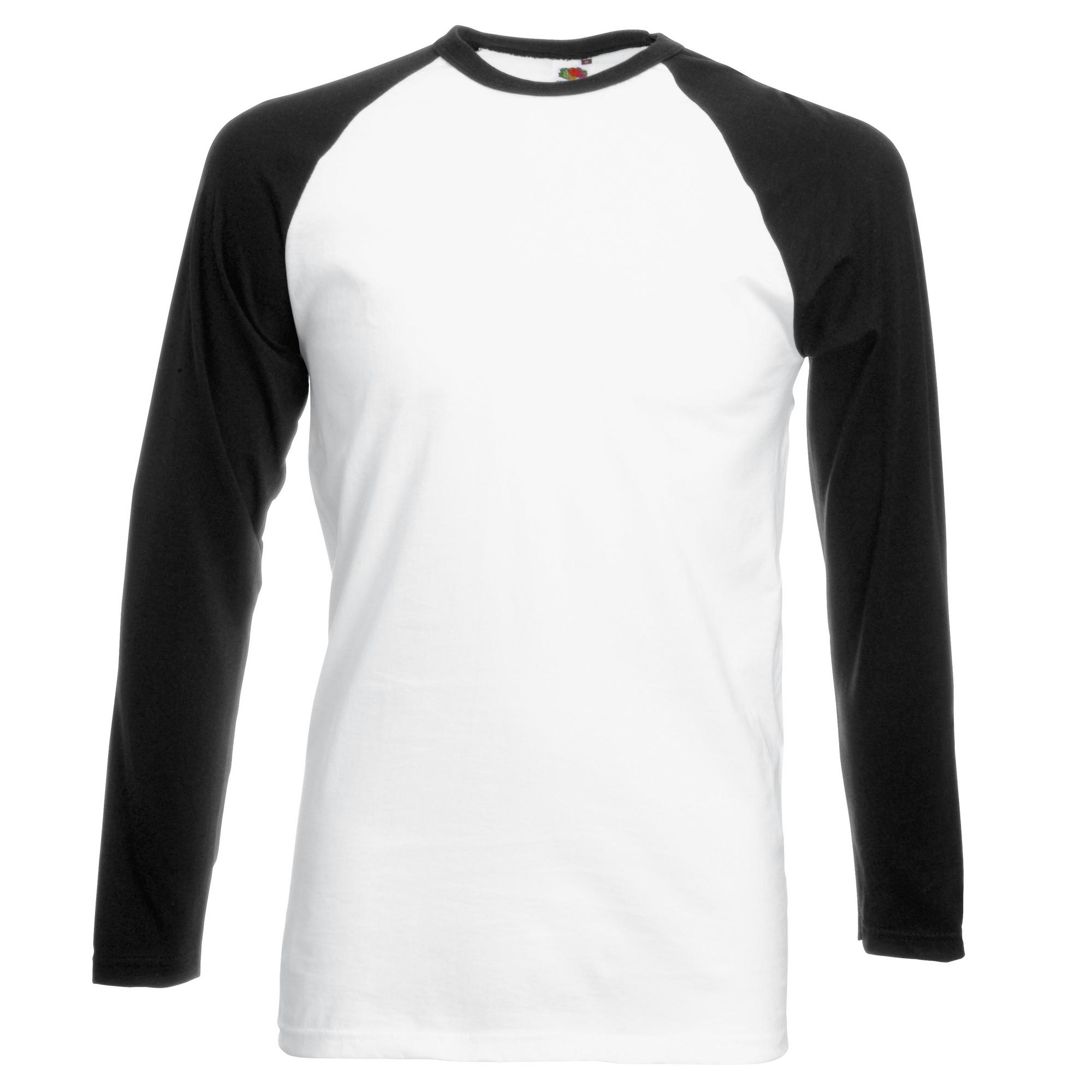 Fruit Of The Loom Honkbal T-shirt met lange mouwen voor heren L