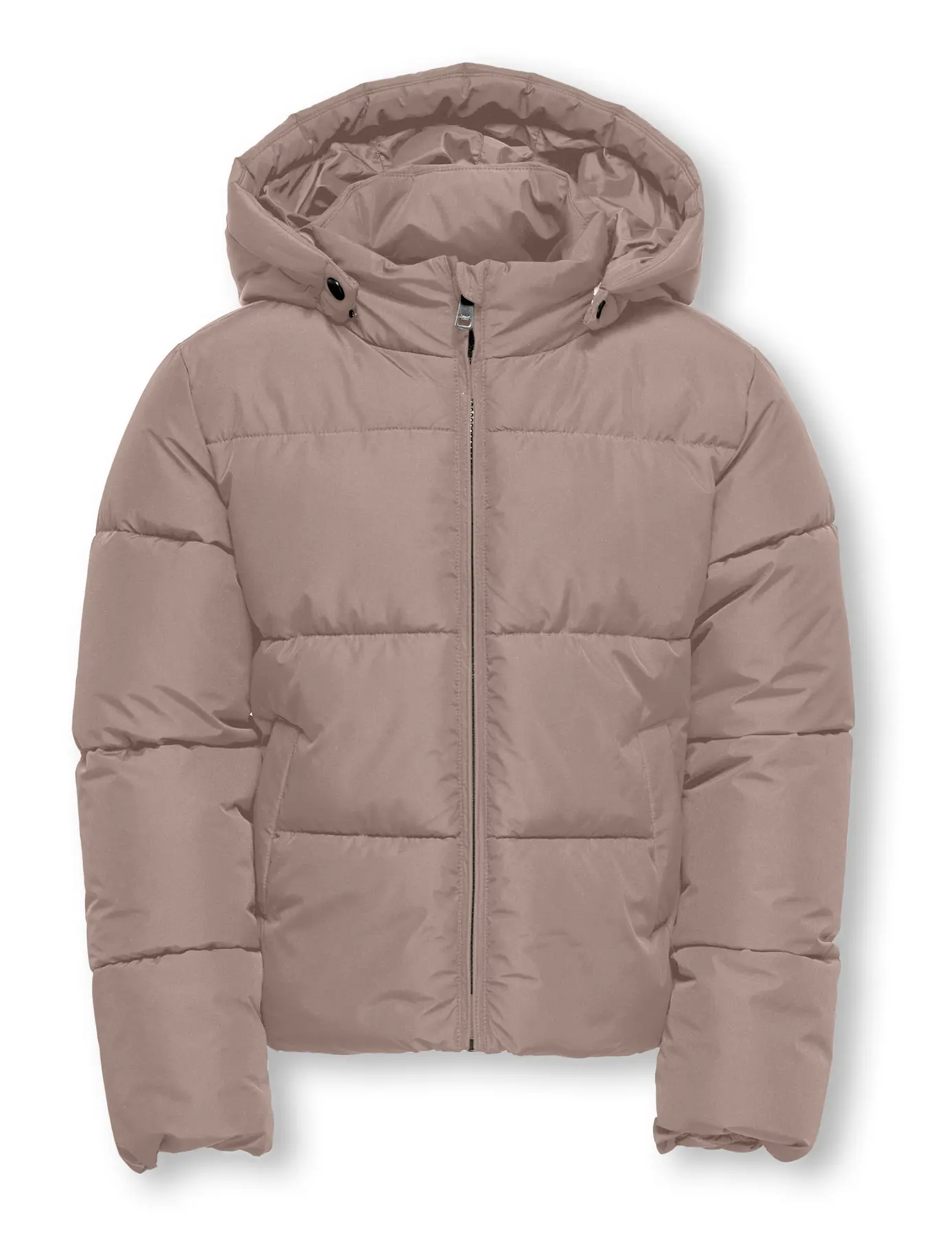 Kids ONLY winter winterjas meisjes - beige - KogJuta - puffer - capuchon