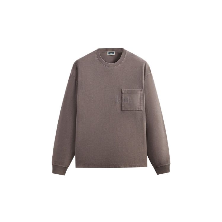 Kith Long-Sleeve Quinn Tee Dash Unisex Tops Purple KHM031552-3003 M
