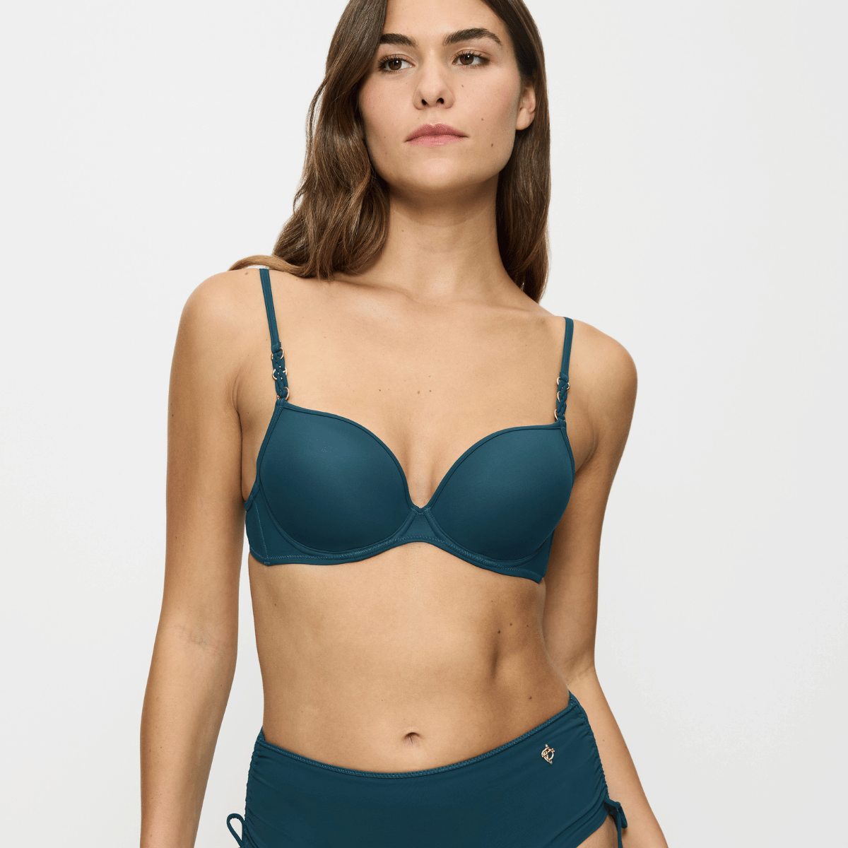 Triumph Summer Twist WHU bikinitop met beugel, blauw