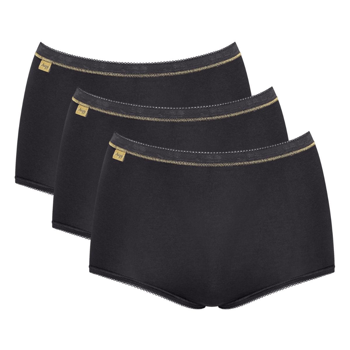 Sloggi Basic Gold H C3P 3-Pack maxi slip, zwart