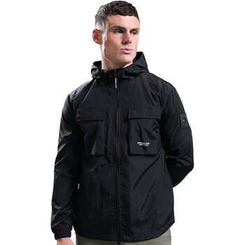 Marshall Artist Windjack  Crux Hooded Overshirt Jacket Black