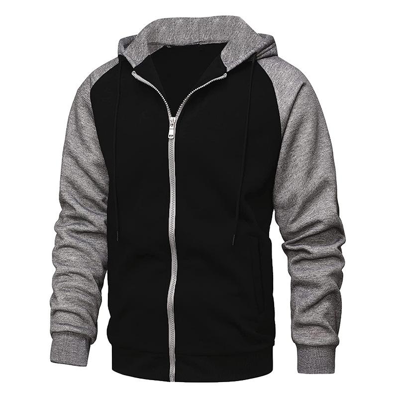 FEGKZLI Specialty Herenhoodies met rits en raglanmouwen Losse sportkleding Sweatshirts Hoodies Herenjassen 3XL