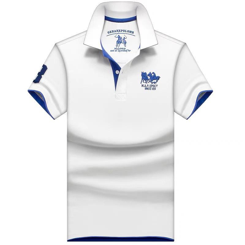 The BAY Men's Summer High-End Polo Shirt: Short Sleeve, Turn-Down Collar, Loose Fit, Plus Size, Trendy Fashion. 6XL 230-255 lbs