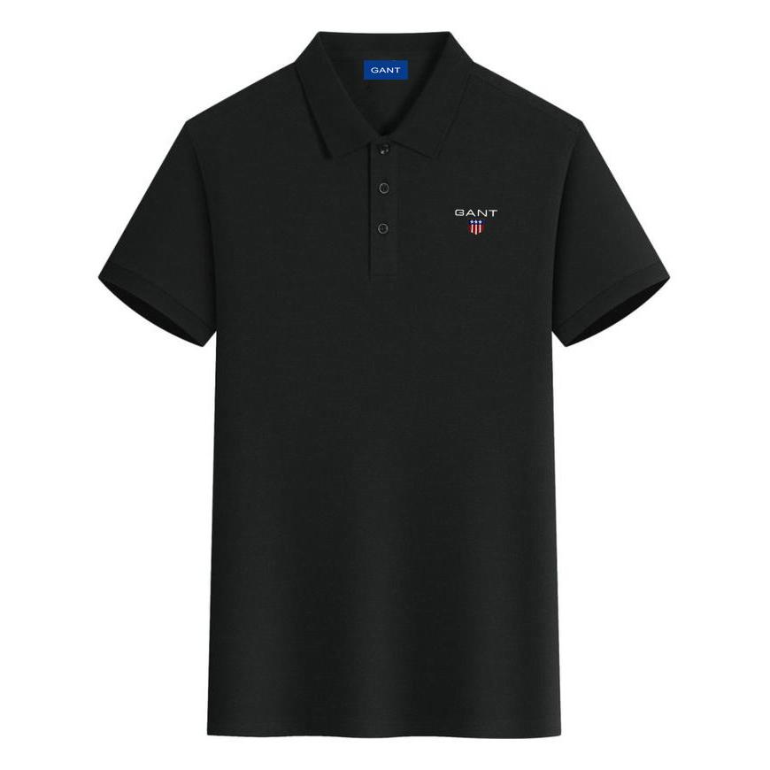 Gant Summer New Embroidered Casual Sports Collar Polo Shirt, Sweat Wicking and Moisture Absorbing Pure Cotton Polo Shirt M