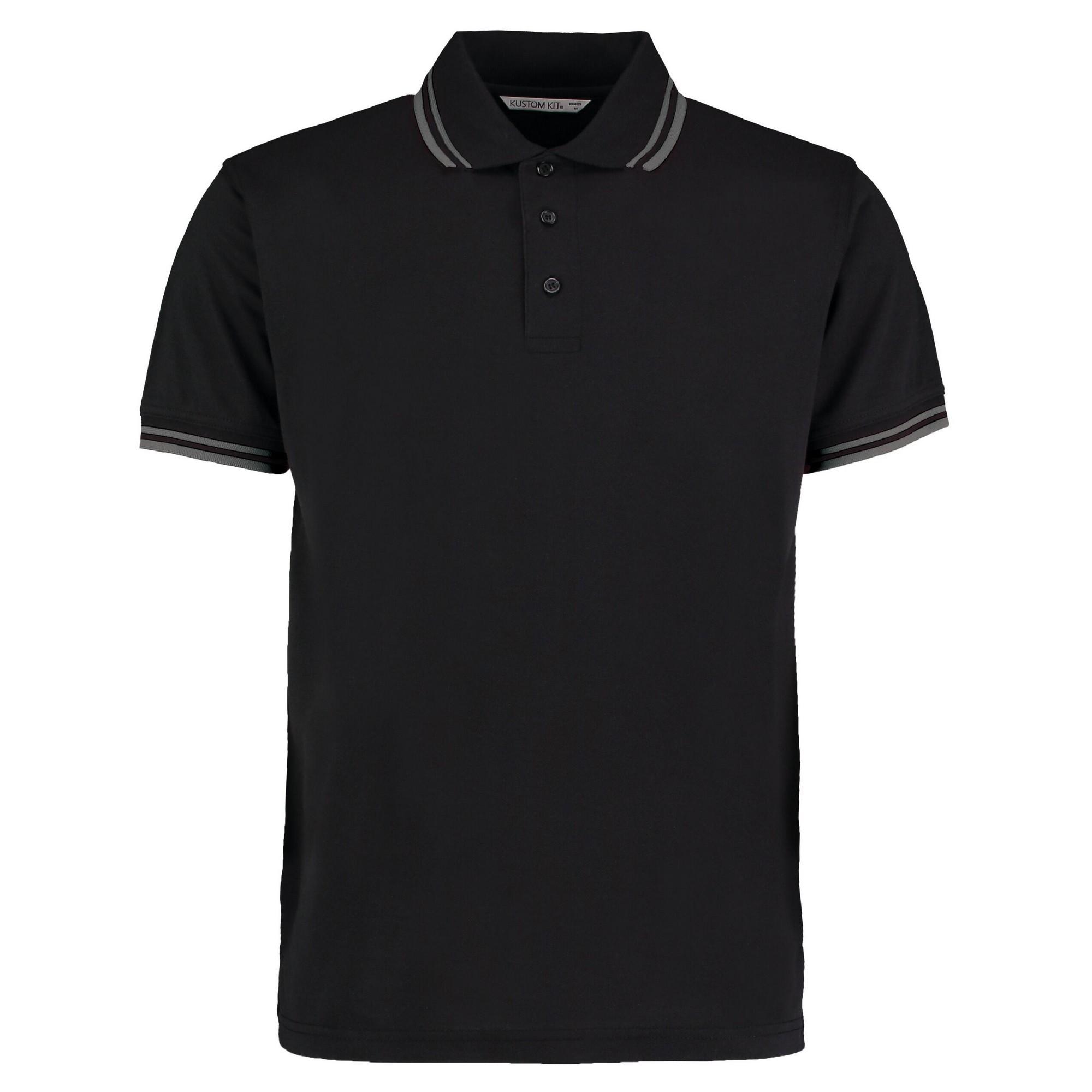 Kustom Kit Heren getipt katoenen piqué poloshirt M